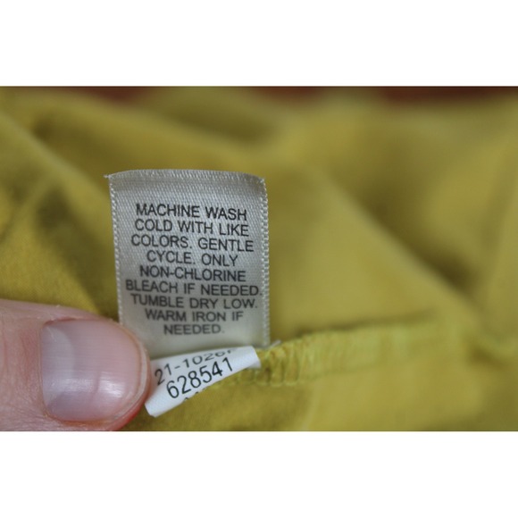 J Jill L Mustard Yellow Spaghetti Strap Shelf Bra Cami Cotton Stretch Tank Top - Picture 7 of 7